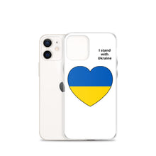 Load image into Gallery viewer, I Stand with Ukraine - Heart iPhone Case
