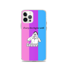 Load image into Gallery viewer, Every Kiss Begins with Gay (bi pride flag) - iPhone Case
