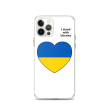 Load image into Gallery viewer, I Stand with Ukraine - Heart iPhone Case
