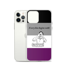 Load image into Gallery viewer, Every Kiss Begins with Gay (ace pride flag) - iPhone Case
