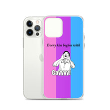 Load image into Gallery viewer, Every Kiss Begins with Gay (bi pride flag) - iPhone Case
