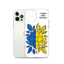 Load image into Gallery viewer, I Stand with Ukraine - Flowers iPhone Case
