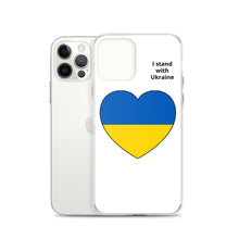 Load image into Gallery viewer, I Stand with Ukraine - Heart iPhone Case
