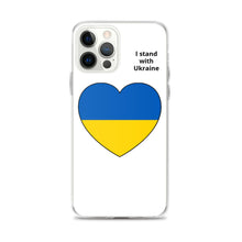 Load image into Gallery viewer, I Stand with Ukraine - Heart iPhone Case
