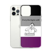Load image into Gallery viewer, Every Kiss Begins with Gay (ace pride flag) - iPhone Case
