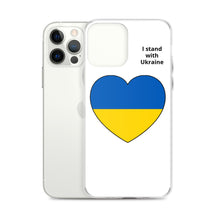 Load image into Gallery viewer, I Stand with Ukraine - Heart iPhone Case
