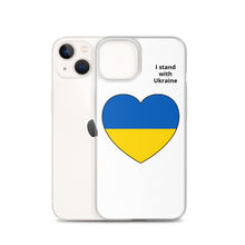 Load image into Gallery viewer, I Stand with Ukraine - Heart iPhone Case
