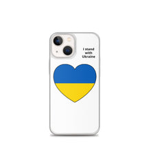 Load image into Gallery viewer, I Stand with Ukraine - Heart iPhone Case
