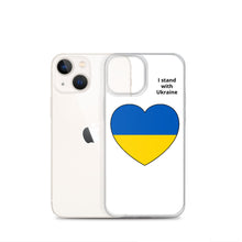 Load image into Gallery viewer, I Stand with Ukraine - Heart iPhone Case
