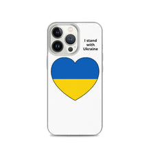 Load image into Gallery viewer, I Stand with Ukraine - Heart iPhone Case
