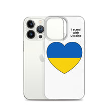 Load image into Gallery viewer, I Stand with Ukraine - Heart iPhone Case
