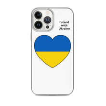 Load image into Gallery viewer, I Stand with Ukraine - Heart iPhone Case
