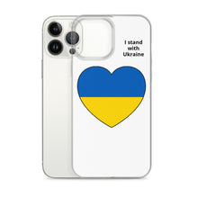 Load image into Gallery viewer, I Stand with Ukraine - Heart iPhone Case
