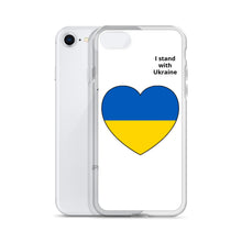 Load image into Gallery viewer, I Stand with Ukraine - Heart iPhone Case
