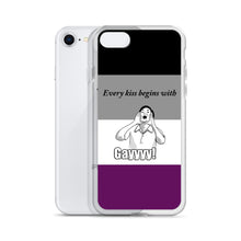 Load image into Gallery viewer, Every Kiss Begins with Gay (ace pride flag) - iPhone Case
