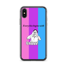 Load image into Gallery viewer, Every Kiss Begins with Gay (bi pride flag) - iPhone Case
