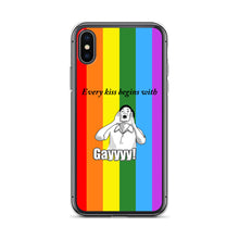 Load image into Gallery viewer, Every Kiss Begins with Gay (gay pride flag) - iPhone Case
