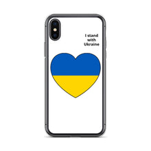 Load image into Gallery viewer, I Stand with Ukraine - Heart iPhone Case
