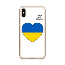 Load image into Gallery viewer, I Stand with Ukraine - Heart iPhone Case
