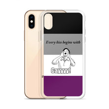 Load image into Gallery viewer, Every Kiss Begins with Gay (ace pride flag) - iPhone Case
