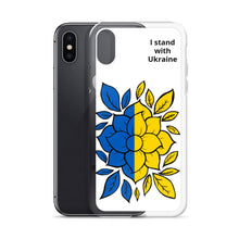 Load image into Gallery viewer, I Stand with Ukraine - Flowers iPhone Case
