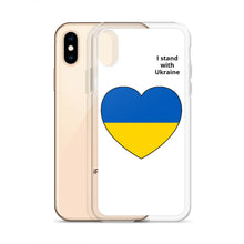 Load image into Gallery viewer, I Stand with Ukraine - Heart iPhone Case
