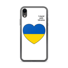 Load image into Gallery viewer, I Stand with Ukraine - Heart iPhone Case
