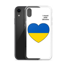 Load image into Gallery viewer, I Stand with Ukraine - Heart iPhone Case
