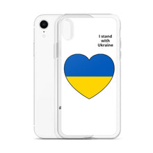 Load image into Gallery viewer, I Stand with Ukraine - Heart iPhone Case
