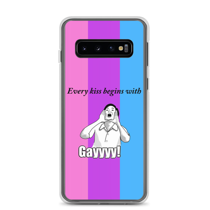 Every Kiss Begins with Gay (bi pride flag) - Samsung Case