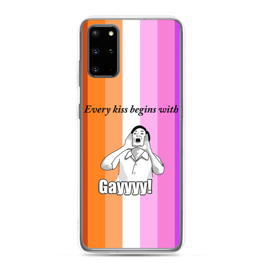 Every Kiss Begins with Gay (lesbian pride flag)
