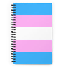 Load image into Gallery viewer, Trans Pride Flag - Spiral notebook
