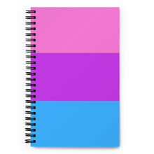 Load image into Gallery viewer, Bi Pride Flag - Spiral notebook
