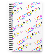 Load image into Gallery viewer, LGBTQIAP+ Spiral notebook with Pansexual Pride Flag back cover
