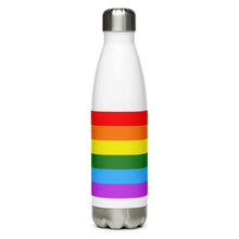 Load image into Gallery viewer, Gay Pride Flag - Stainless Steel Water Bottle
