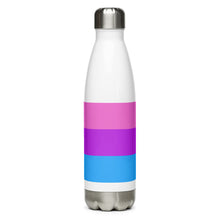 Load image into Gallery viewer, Bi Pride Flag - Stainless Steel Water Bottle
