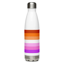 Load image into Gallery viewer, Lesbian Pride Flag - Stainless Steel Water Bottle
