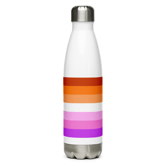 Lesbian Pride Flag - Stainless Steel Water Bottle