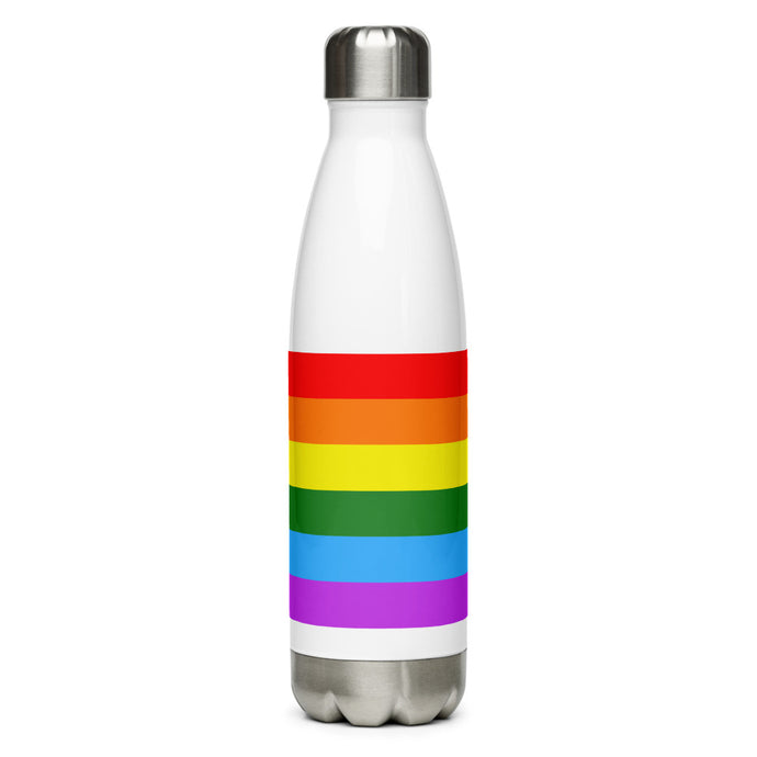 Gay Pride Flag - Stainless Steel Water Bottle