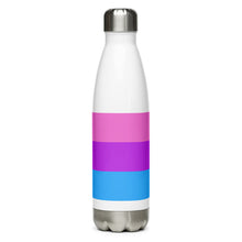 Load image into Gallery viewer, Bi Pride Flag - Stainless Steel Water Bottle
