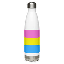 Load image into Gallery viewer, Pan Pride Flag - Stainless Steel Water Bottle
