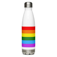 Load image into Gallery viewer, Gay Pride Flag - Stainless Steel Water Bottle
