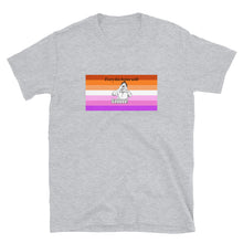 Load image into Gallery viewer, Every Kiss Begins with Gay (lesbian pride flag) - Short-Sleeve Unisex T-Shirt
