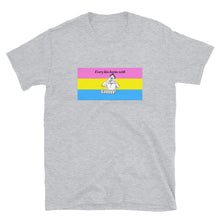 Load image into Gallery viewer, Every Kiss Begins with Gay (pan pride flag) - Short-Sleeve Unisex T-Shirt

