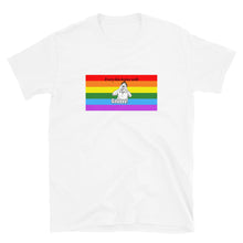 Load image into Gallery viewer, Every Kiss Begins with Gay (gay pride flag) - Short-Sleeve Unisex T-Shirt
