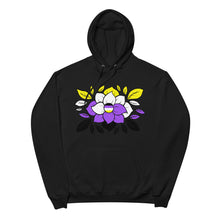 Load image into Gallery viewer, Non-Binary Flowers - Unisex fleece hoodie
