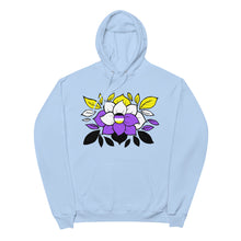 Load image into Gallery viewer, Non-Binary Flowers - Unisex fleece hoodie
