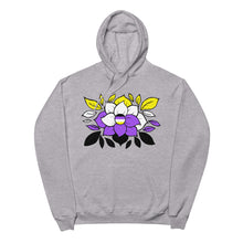 Load image into Gallery viewer, Non-Binary Flowers - Unisex fleece hoodie
