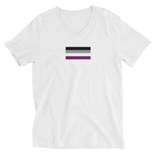 Load image into Gallery viewer, Ace Pride Flag - Unisex Short Sleeve V-Neck T-Shirt
