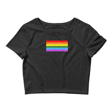 Load image into Gallery viewer, Gay Pride Flag - Crop Tee
